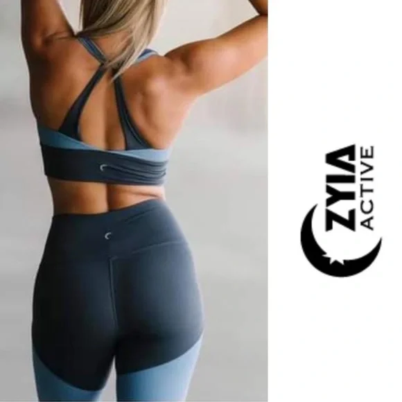 🦊NWOT Zyia Storm Parallel Luxe Leggings​​​ - Picture 2 of 10